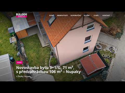 Video Novostavba bytu 3+1/G, 71 m², s předzahrádkou 106 m² - Nupaky