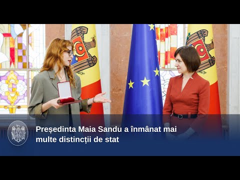 Președinta Maia Sandu a conferit distincții de stat mai multor oameni din diverse domenii de activitate