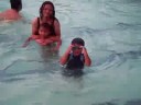 Dzaky swim with Kakak  and  Narti...