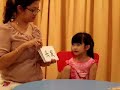 Emily reading Kumon Chinese flashcards Emily reading Kumon Chinese flashcards