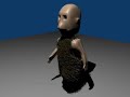 caveman walk cycle with softbody clothing caveman walk cycle with softbody clothing