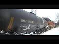 BNSF Trains Passing Wayzata, MN by depot