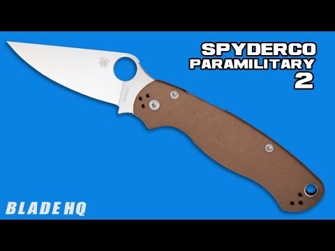 Spyderco Paramilitary 2 Knife Earth Brown G10 S35-VN (Satin) C81GPBN2