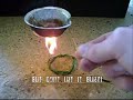 cooking on a burning almond!