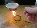 cooking on a burning almond!
