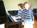 Leo and Nick - first performance together, Christmas 2007