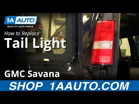 How To Install Change Taillight and Bulbs 1997-2013 GMC Savana Chevy Express.