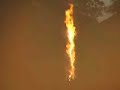 Lighting Strikes Pole, Causes Fire