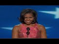 michelle obama spoke to delegates at the democratic national convention about the barack obama she fell in love with. -- watch the full speech: http://www.wa...