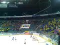 Fans singing in EEC tour hockey game HC Davos - Oulun Kärpät