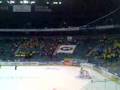 Fans singing in EEC tour hockey game HC Davos - Oulun Kärpät