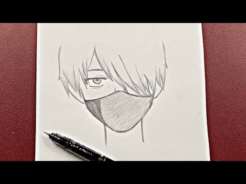 video-linktoworks-Easy anime drawing | how to draw anime boy wearing a...
