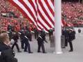 National anthem and flyover Ohio Stadium