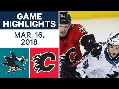 Video: NHL Game Highlights | Sharks vs. Flames - Mar. 16, 2018