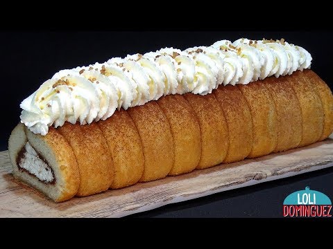 BRAZO DE GITANO O PIONONO SIN HORNO - Recetas Paso A Paso, Tutorial - Loli Domínguez
