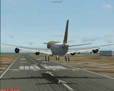 A340-300 Gulf Air landing at Bahrain