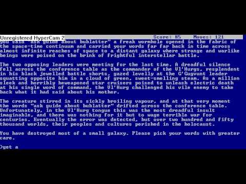 Hitchhiker's Guide to the Galaxy Infocom Playthrough 30th Anniversary  Edition 