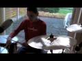 Jamie drums recording with mics!
