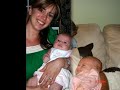 Our Grandaughter with our daughter on 8/23/08 at our house in Norfolk, MA.