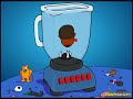 Kanye West earns his way into the crystal walls of the Joe Cartoon blender.