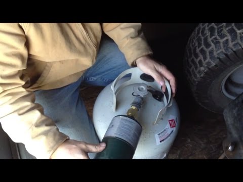 how to fill a 20 lb propane tank