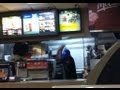 McDonald's cashier beating in slow motion