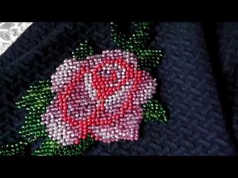 Вышивка на платье видео