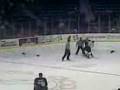hockey fight at dodge arena