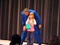 Tara up on stage with the magician at Science World Vancouver, Dec 28,2007