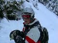 Skier jumps into a tree
