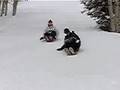 Jason and Chris sled race in Utah