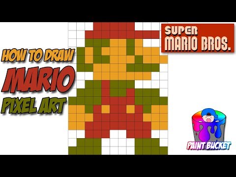 video-linktoworks-How to Draw Mario - Super Mario Bros Pixel Art Drawing ...