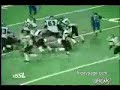 Football Player Jumps Over Defender