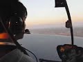 Robinson R44 flight along LA coast line