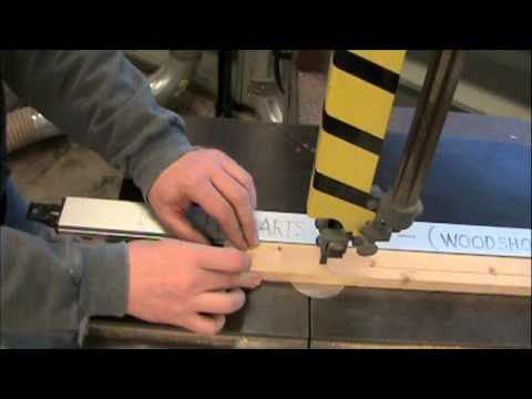 band saw - A brief demonstration of how a band saw works and what it can do.