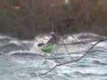 Whitewater kayaking at slenningford mill in high water...whitewater kayaking wave slenningford ure