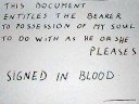 Signed in blood