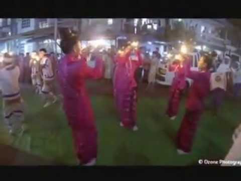 Rakhine - Rakhine (Arakan) traditional dance at my neighborhood in Yangon, Myanmar (Burma)