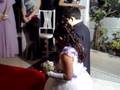 Maria Eduarda dama do casamento da Bruna e Vinicius.