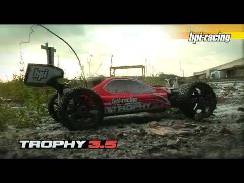 HPI Trophy 3.5 - For more info check out:http://www.hpieurope.com/kit-info.php?partNo=10508&lang=en Check out the Trophy 3.5, the perfect way to get into nitro 1/8 scale bugg...