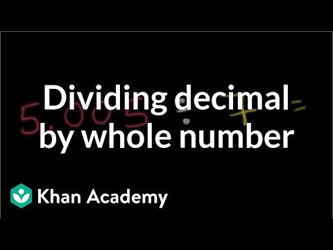 Dividing a decimal by a whole number