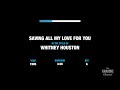 Saving All My Love For You in the Style of "Whitney Houston" with lyrics (no lead vocal)