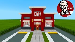 Minecraft Tutorial: How To Make A KFC (Restaurant) "2019 City Tutorial"