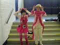 Members of the I Can Has Cosplay group, and a few friends, being very very silly during Otakon 08, mostly backstage during the masquerade.(For the record, Akihiko is wearing Subaru's hat and using Nokoru's fan. No, we don't know either.)