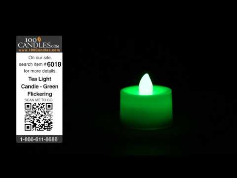 Green Flickering Battery Operated Tea Lights by intelliFLAME