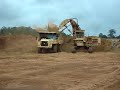 Terex Giant Truck and Excavator in Gold Mine