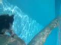 under water
