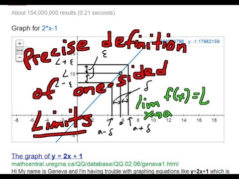how to prove one sided limits