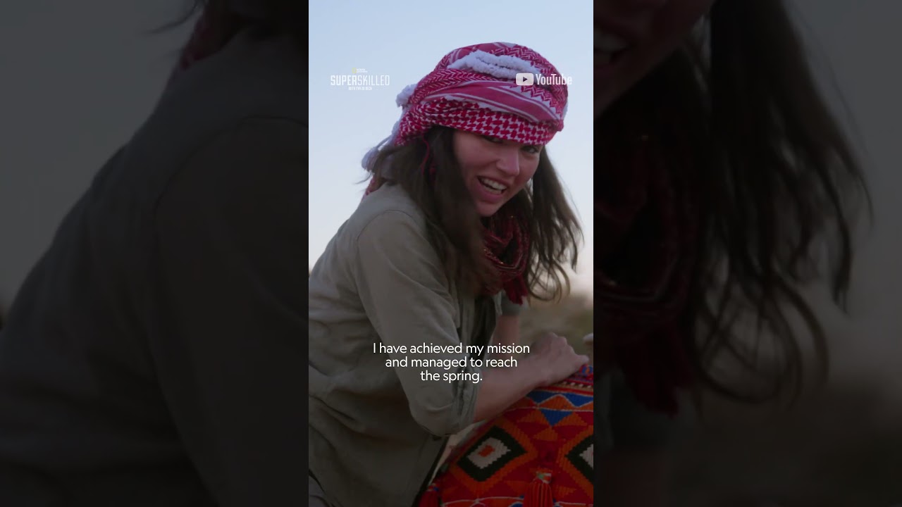 No map, no crew. Just a woman, the desert, and a camel. #Superskilled