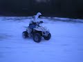 dirt bike et quad  sous la neige !!